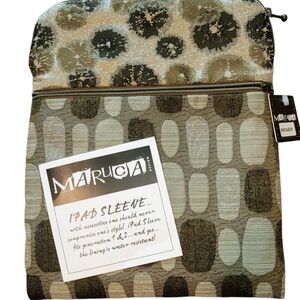 Maruca Green and Gray iPad Sleeve